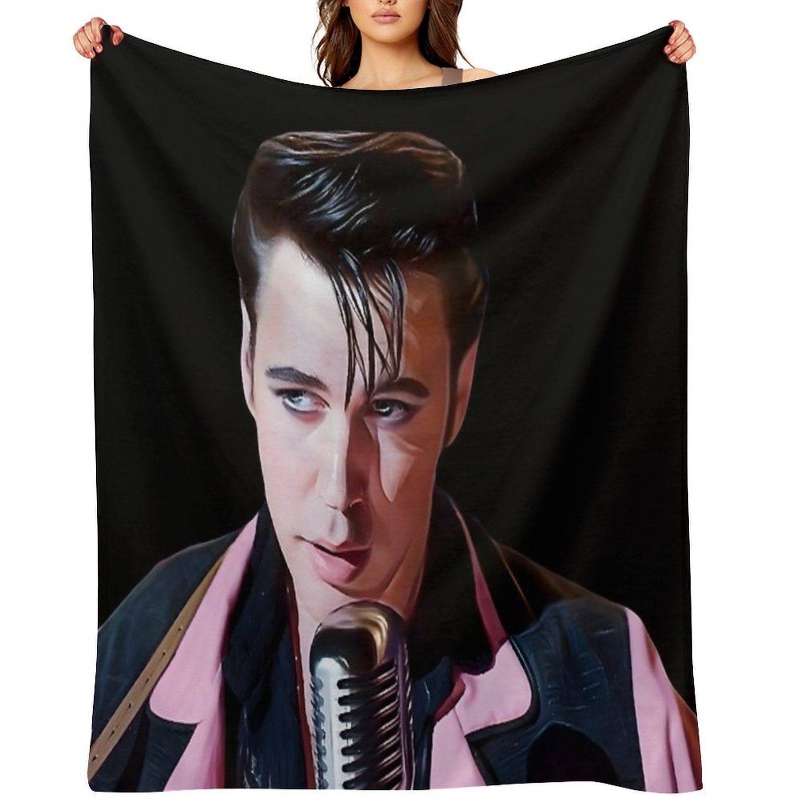 Austin Butler Elvis Movie Sticker Durable Throw Blanket