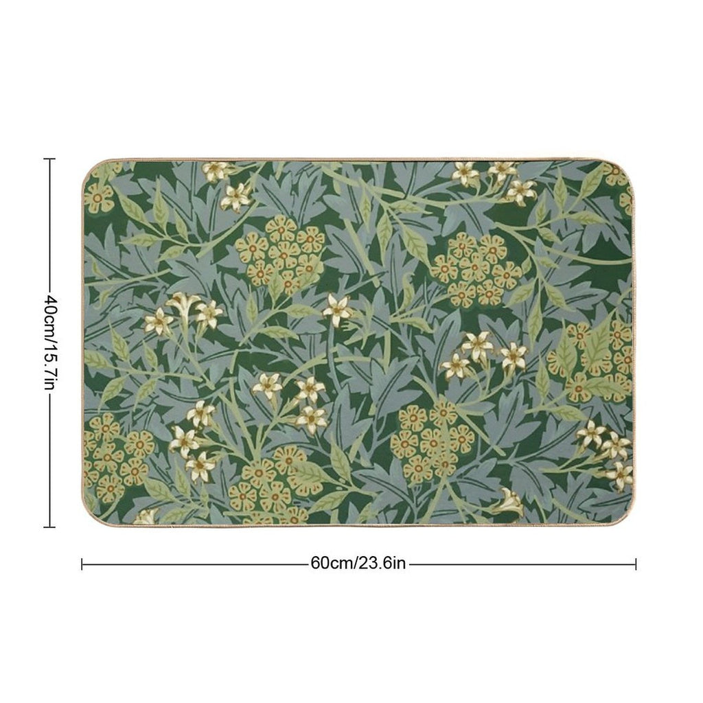 Jasmine by William Morris  Slip-Resistant Bath Mat