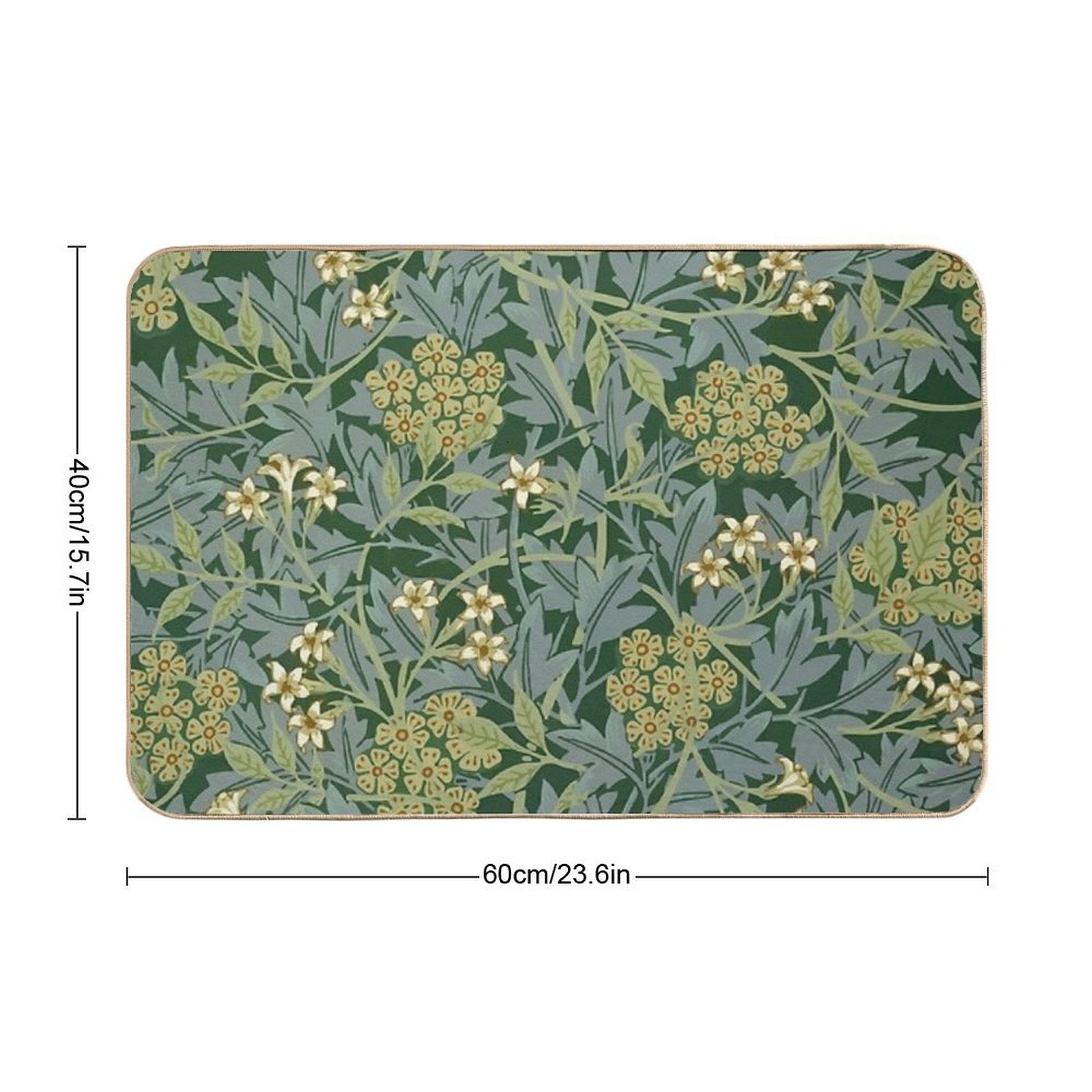 Jasmine by William Morris  Slip-Resistant Bath Mat