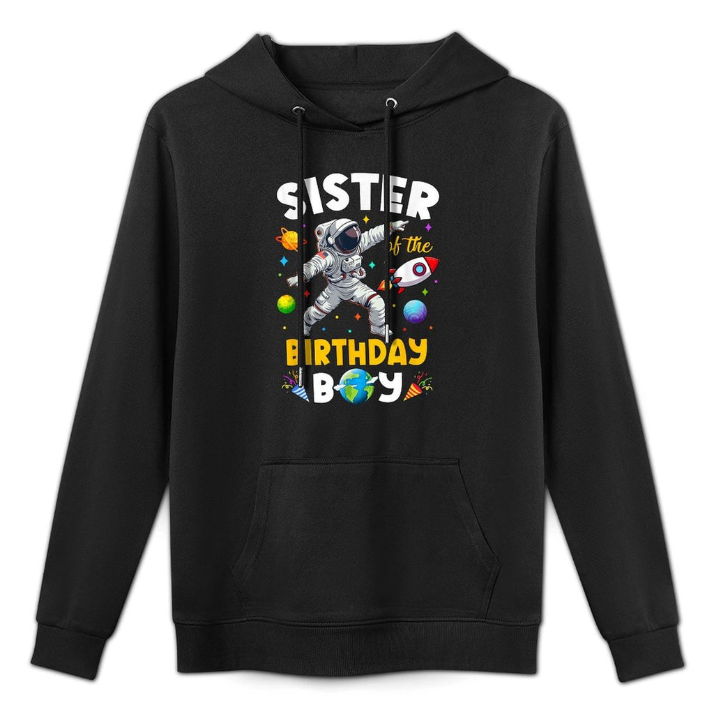Sister Of The Birthday Boy Astronaut Outer Space Birthday Relaxed Fit Hoodie
