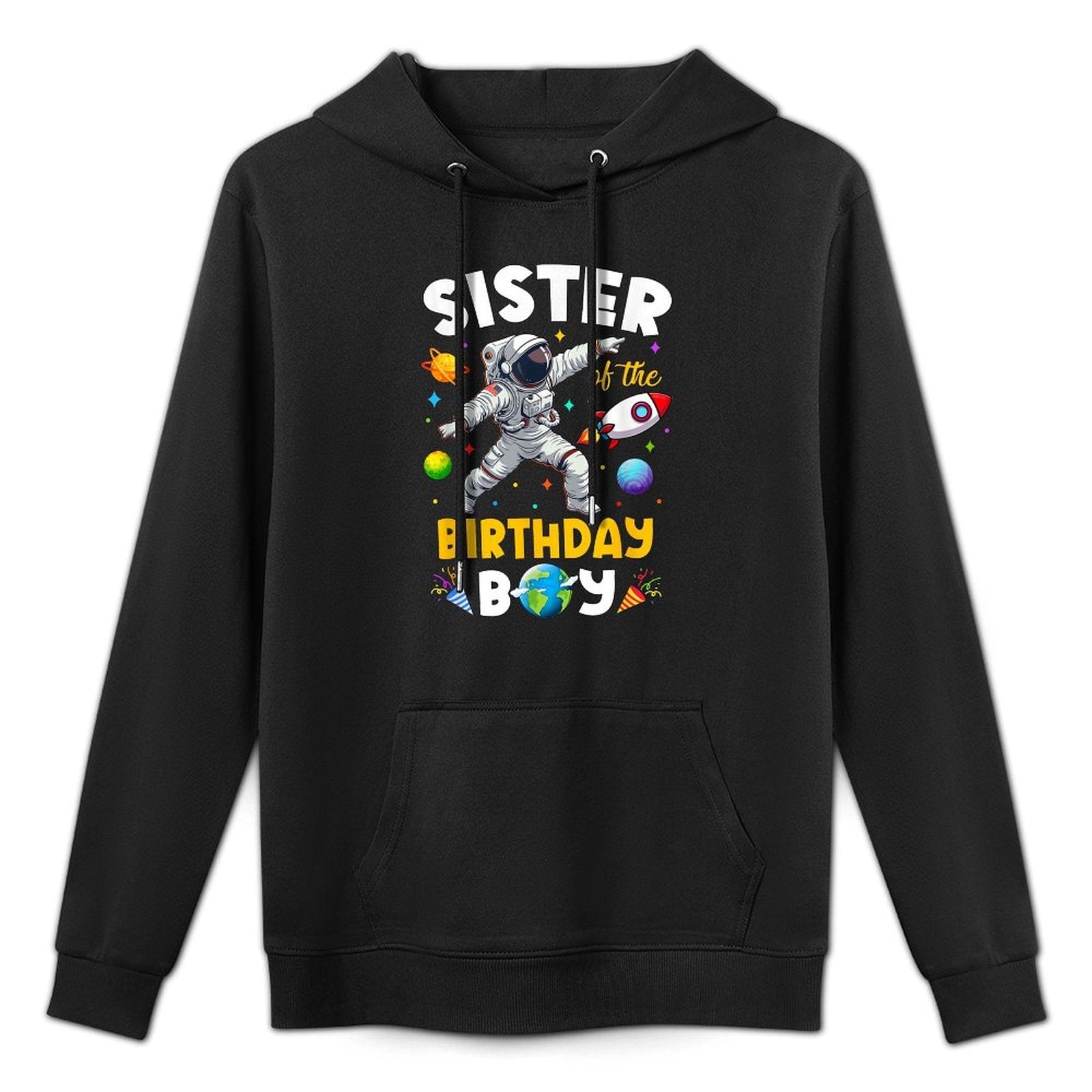 Sister Of The Birthday Boy Astronaut Outer Space Birthday Relaxed Fit Hoodie