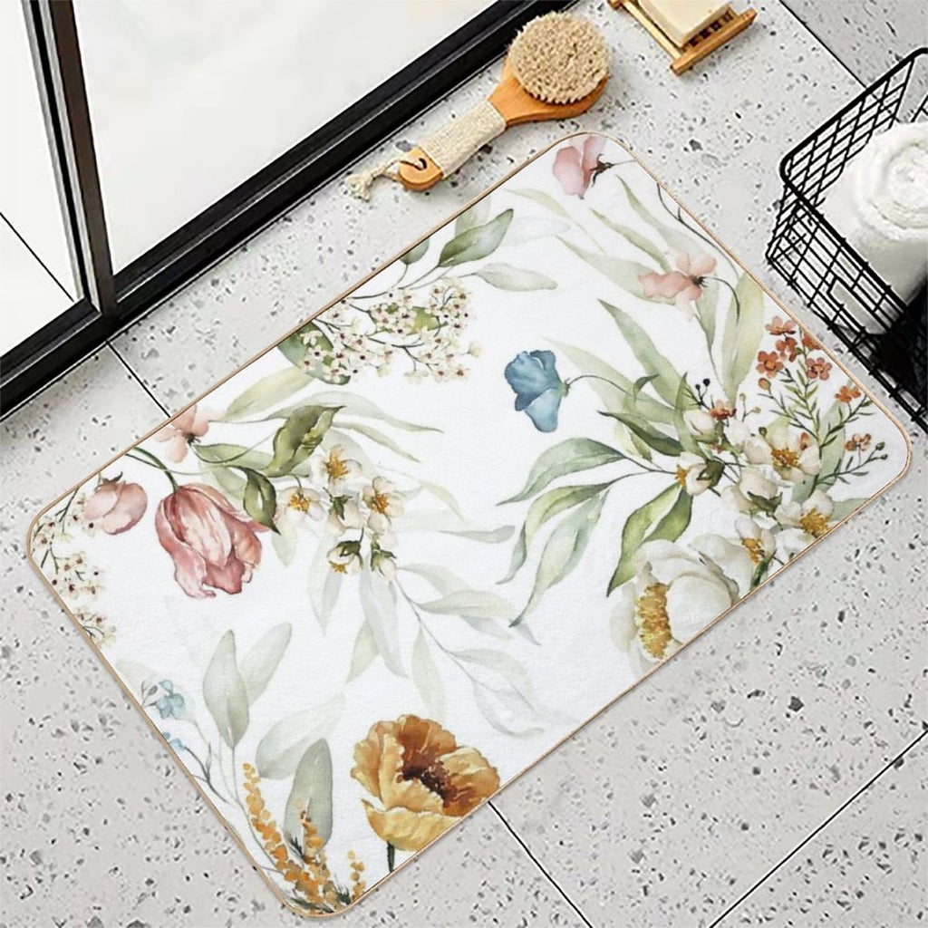 Floral Pattern  Anti-Trip Bath Mat