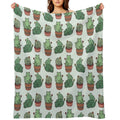 Cactus Cats Versatility Throw Blanket