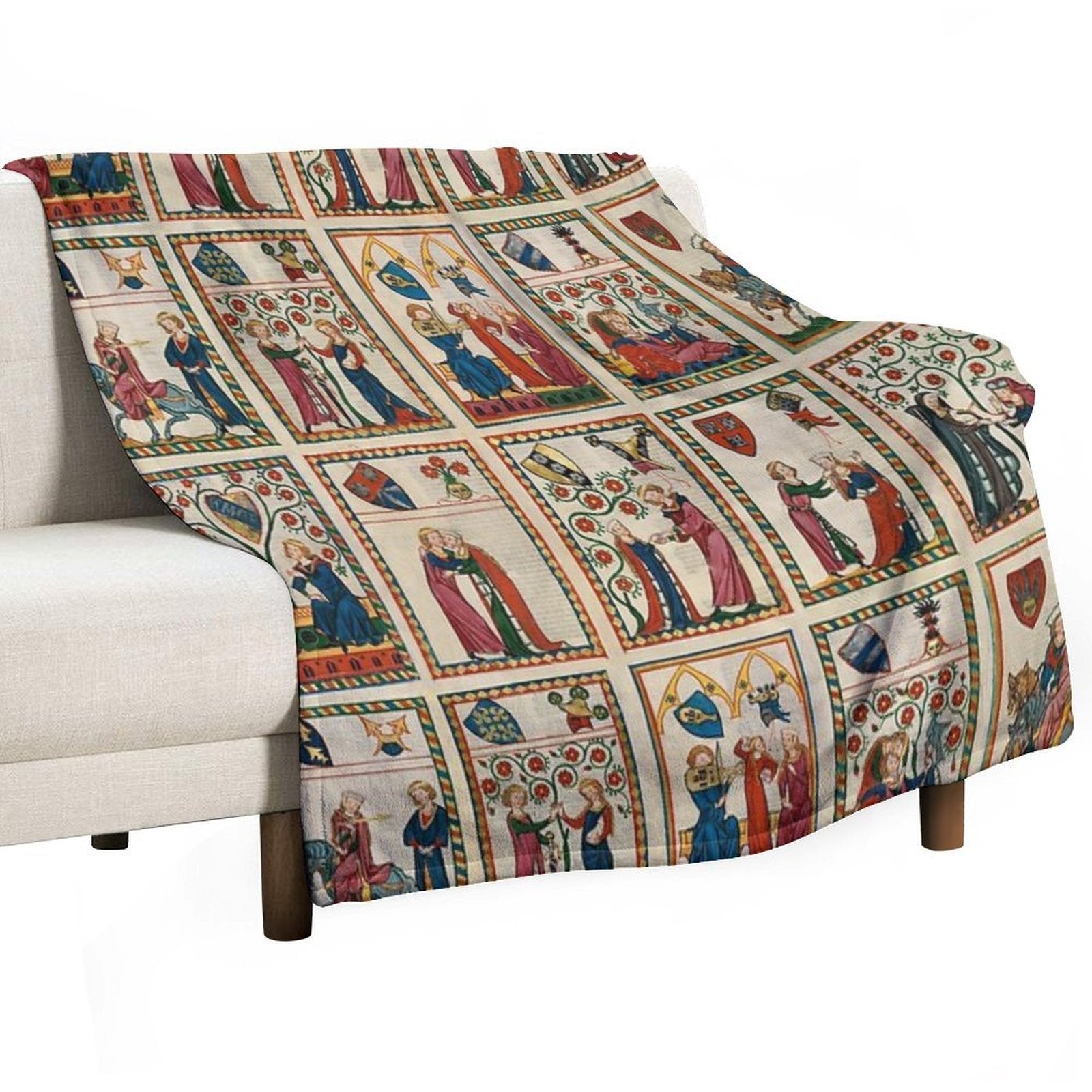 Codex Manesse Durable Throw Blanket