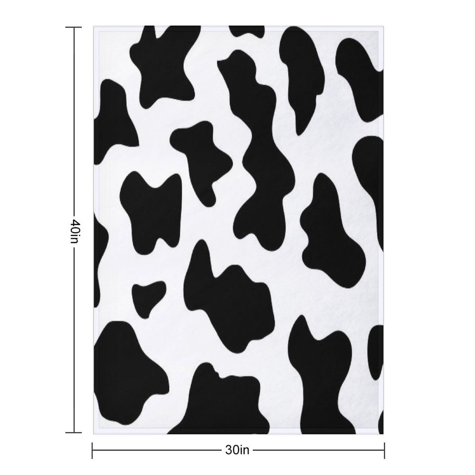 1980s Black White Ranch Farm Barn Animal Dairy Cow Print Velvety-soft Throw Blanket