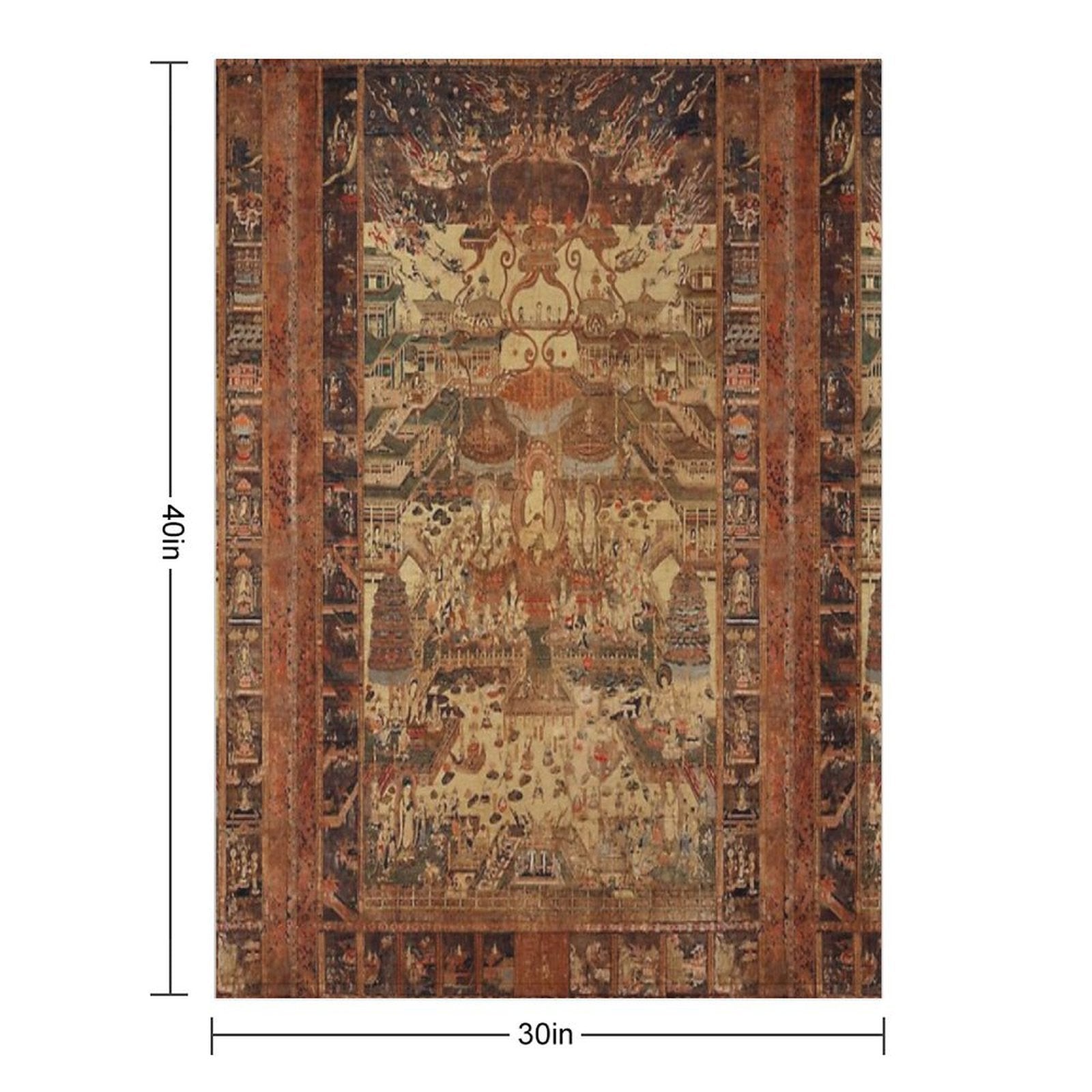 Buddhist Taima Mandala 46 Shrink-resistant Throw Blanket