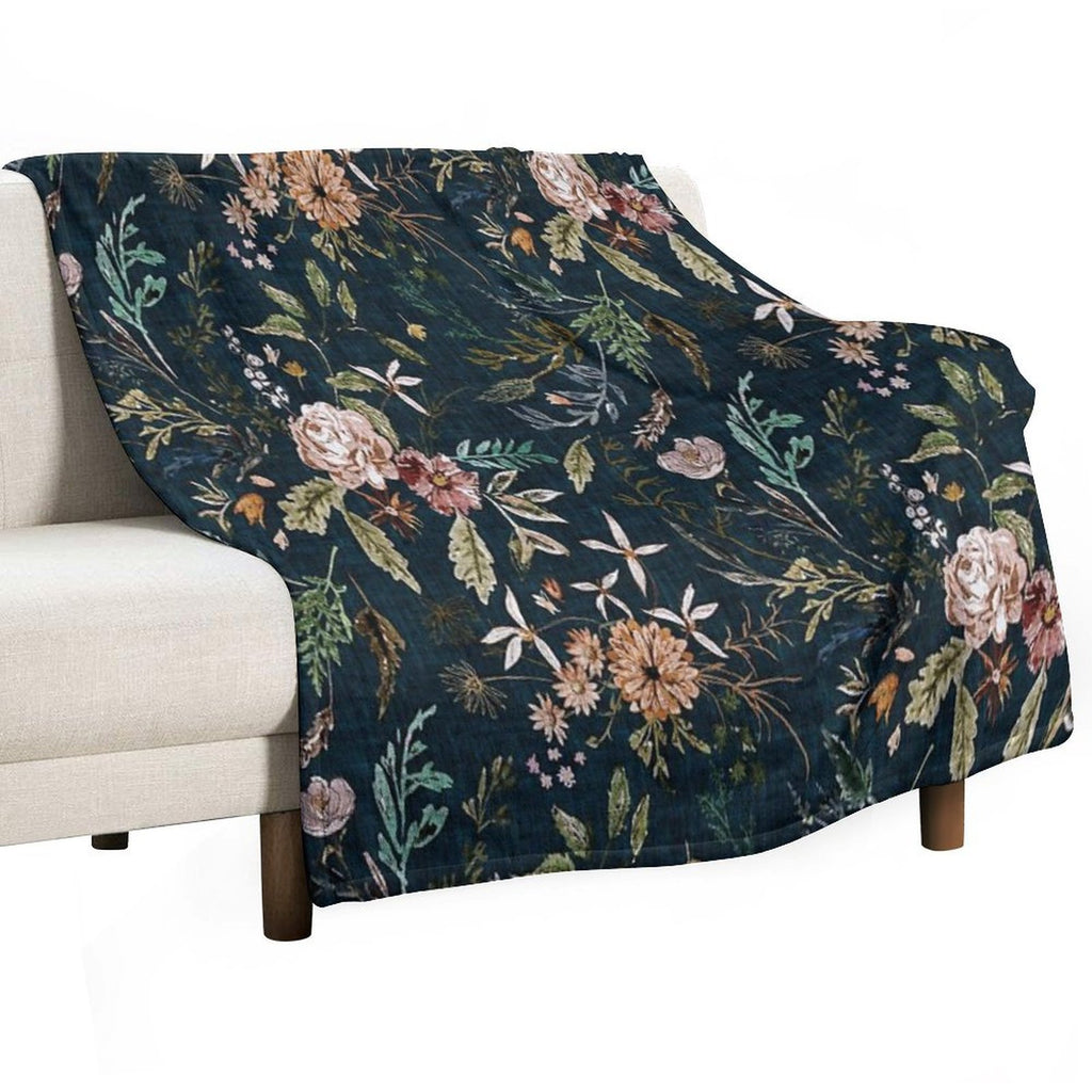 Delilah (summerteal) Machine-washable Throw Blanket