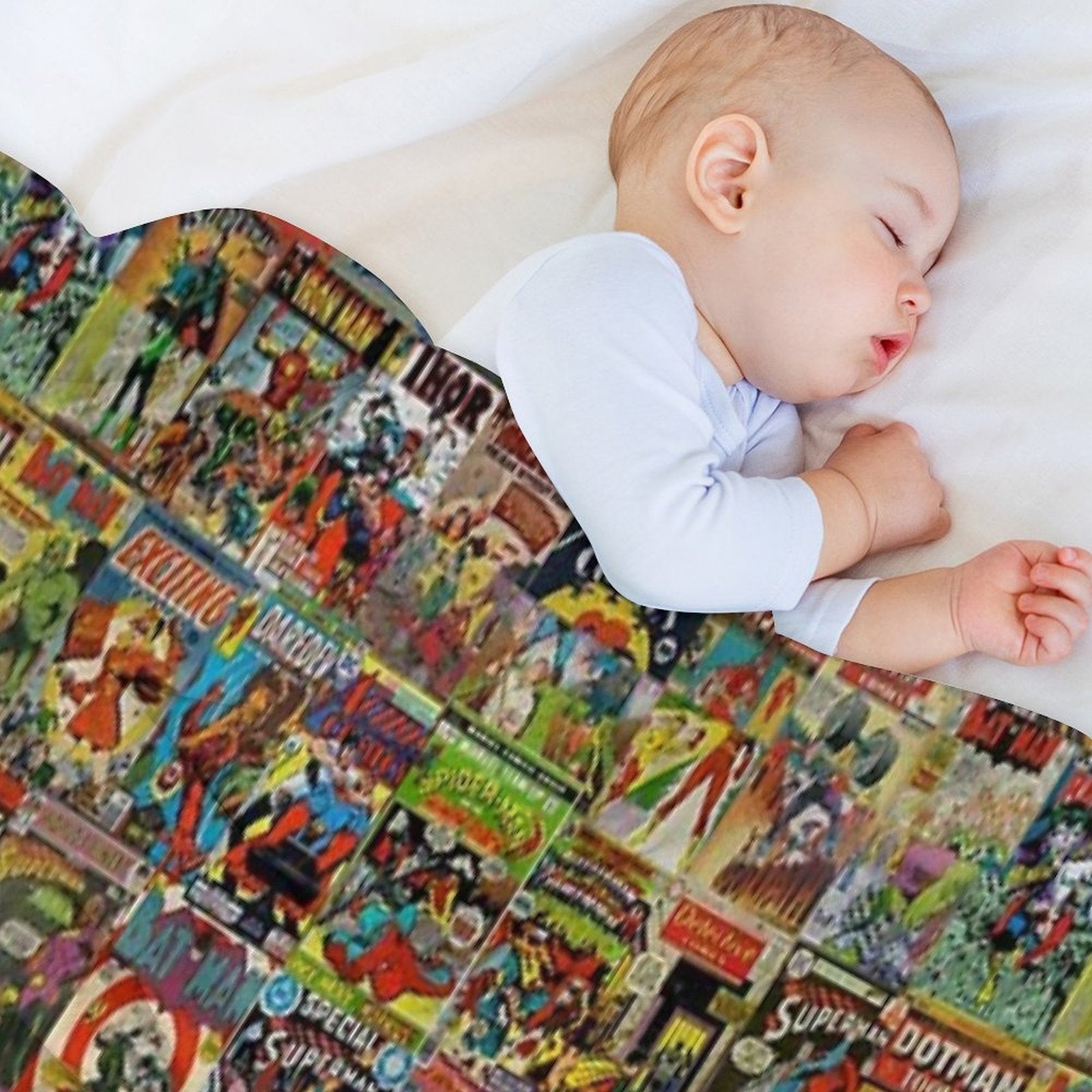 Vintage Comic Book Pattern Velvety-soft Throw Blanket