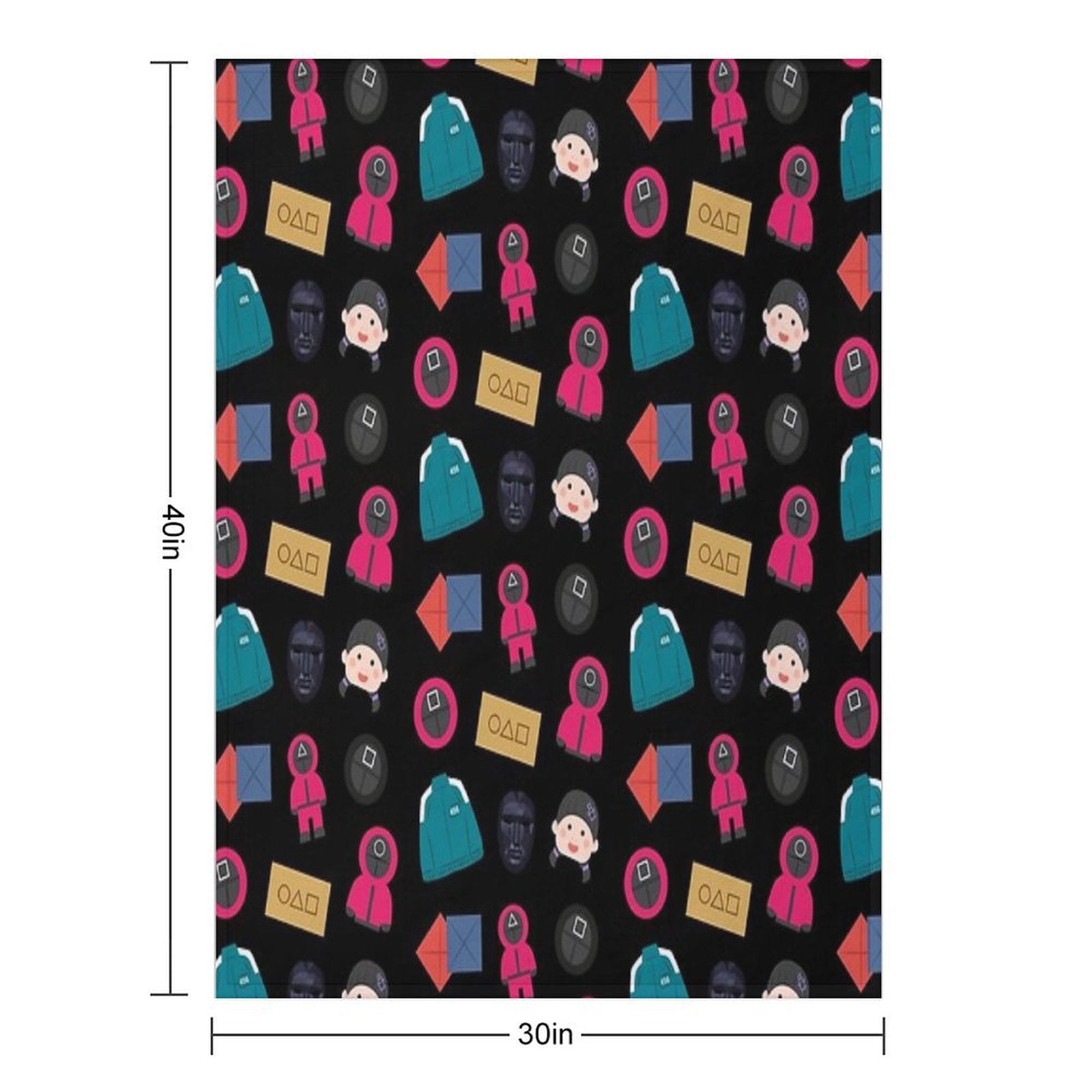 Player 456, Invitation Card, Pink Guard, Frontman, Ddakji, Young Hee Pack Squid Game Netflix Multi-functional Throw Blanket