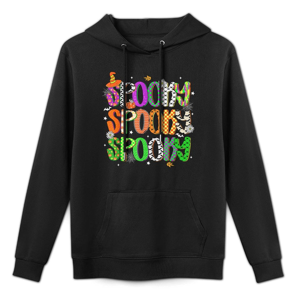 HUGvyn Halloween Spooky Season Preppy Halloween Women Kids Colorfast Hoodie