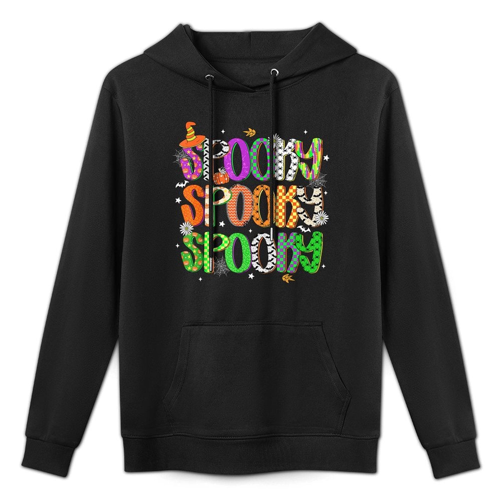 HUGvyn Halloween Spooky Season Preppy Halloween Women Kids Colorfast Hoodie