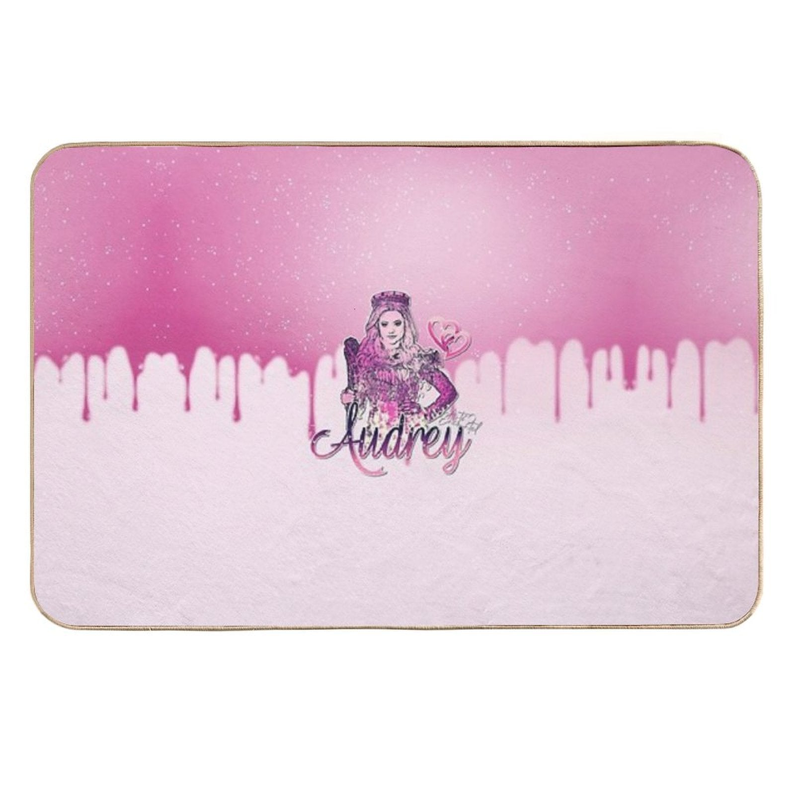 Audrey Descendants (Pretty Pink Princess Queen Girl)  Toxin-Free Bath Mat