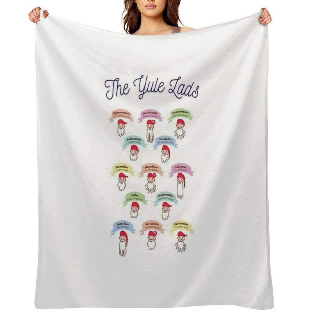 The Yule Lads Travel-friendly Throw Blanket
