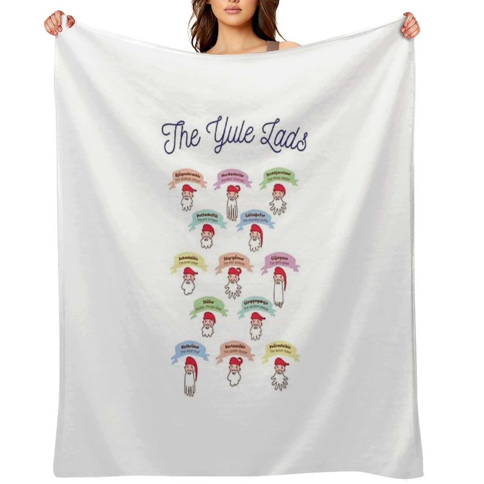 The Yule Lads Travel-friendly Throw Blanket