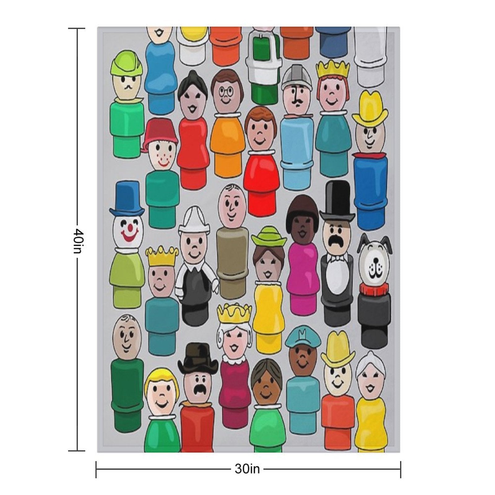 The People in Your Neighborhood Machine-washable Throw Blanket