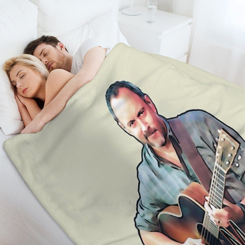 Dave Matthews With Guitar (Cartoon) Durable Throw Blanket
