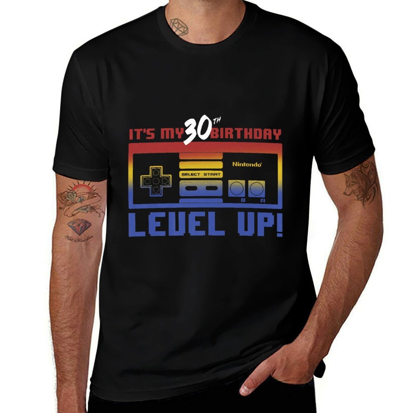 Nintendo It's My 30th Birthday Level Up! SNES Controller Premium  Lightweight T-Shirt