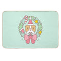 Bubu The Guinea Pig, Christmas Wreath  Odorless Bath Mat
