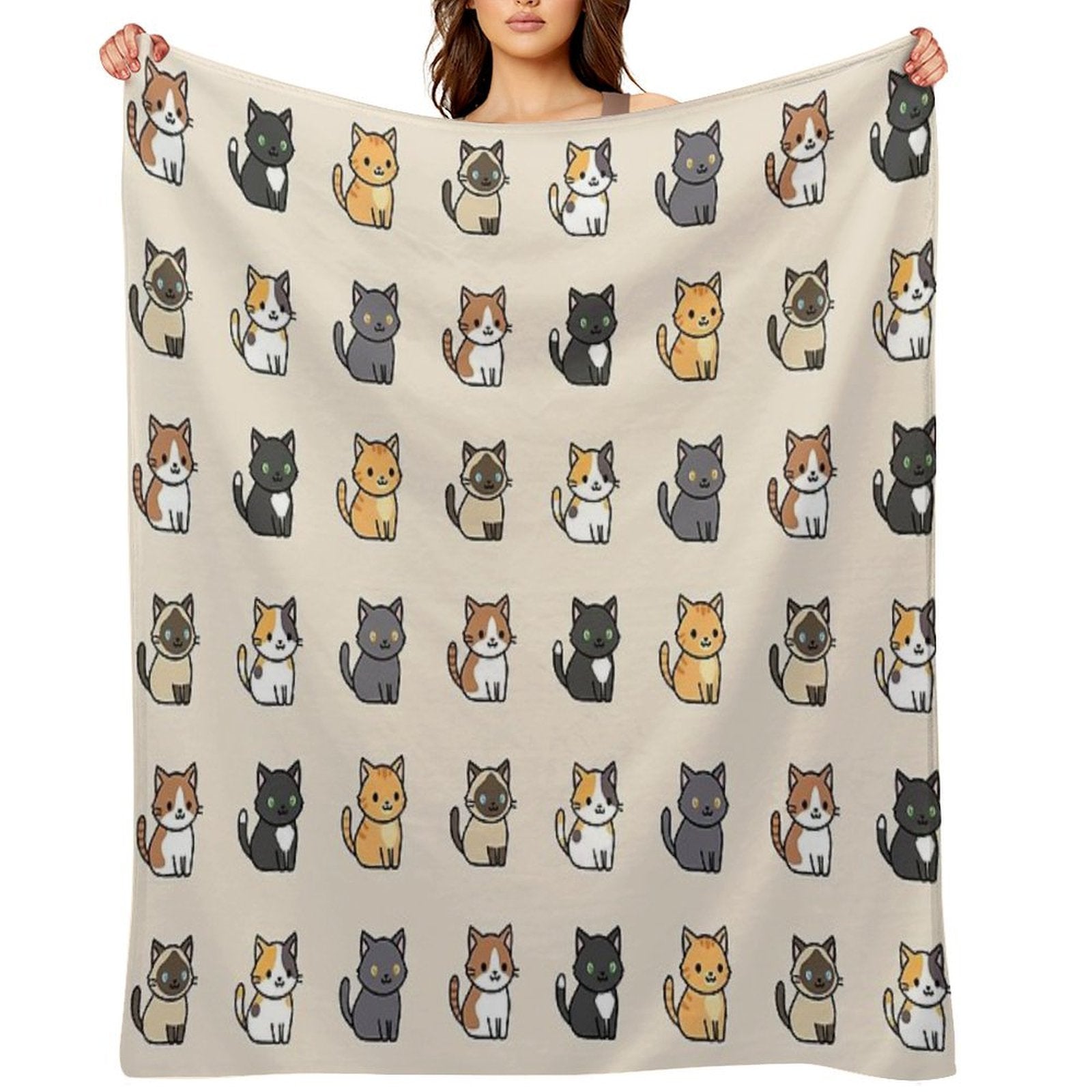 Cute Cats Durable Throw Blanket
