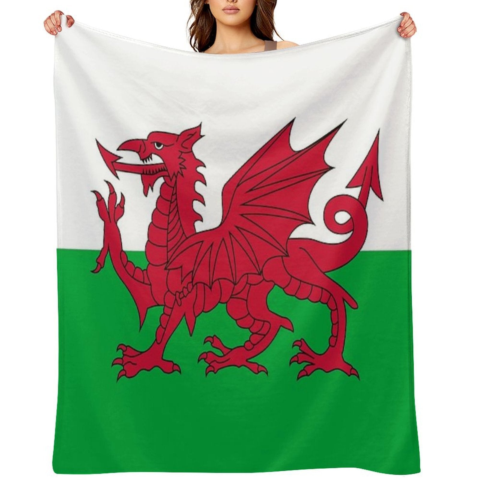 Welsh Flag of Wales Lightweight Throw Blanket