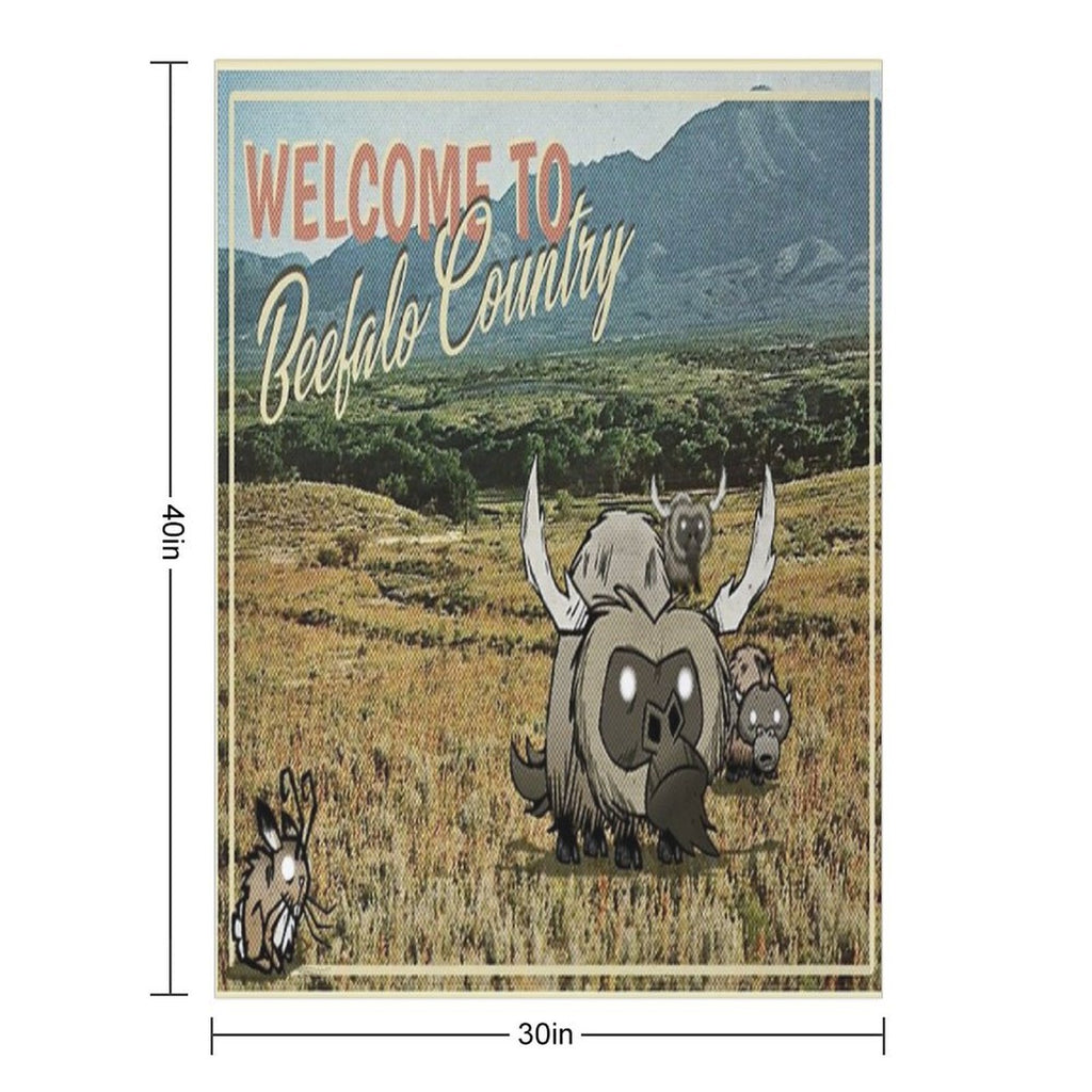 Beefalo Country - Dont Starve Quick-dry Throw Blanket