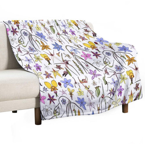 Australian Orchids Versatility Throw Blanket
