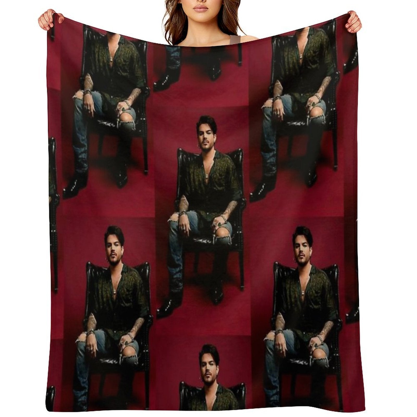 Hot Adam Lambert Easy Care Throw Blanket