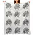 Botanical Echidna Velvety-soft Throw Blanket
