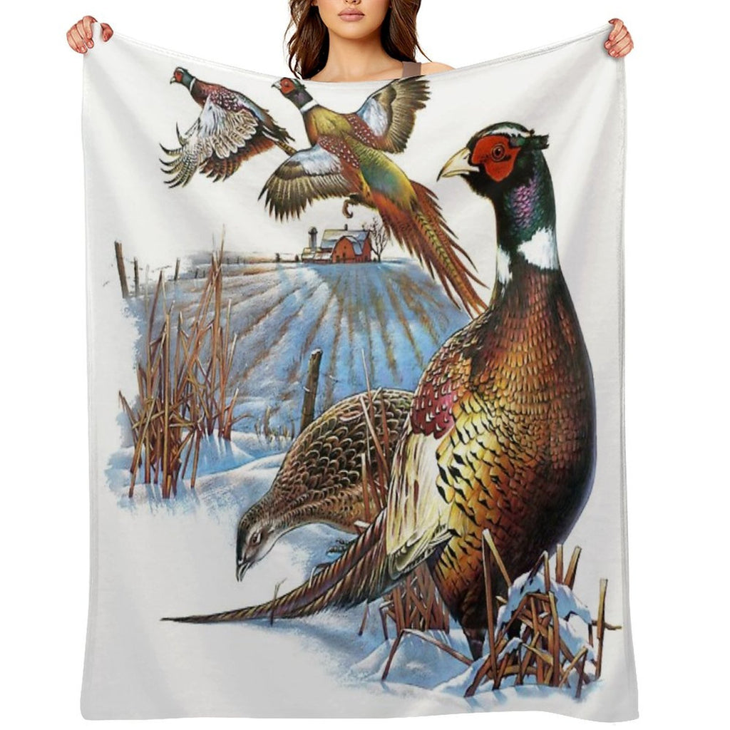 Pheasant Farm Comfort Throw Blanket