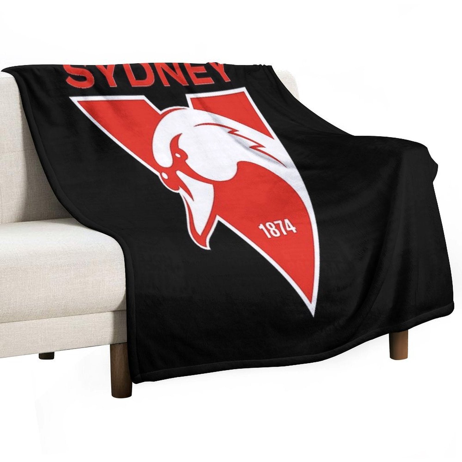 Sydney The Bloods Swans Haughty Swannies-Logo Wrinkle-free Throw Blanket