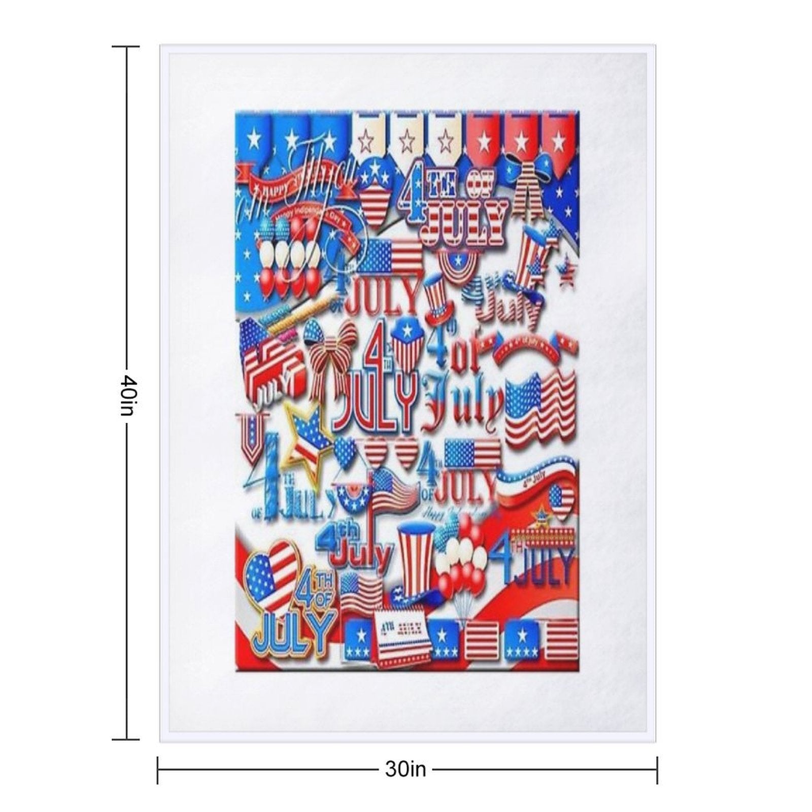 USA- America  4 July Comfort Throw Blanket
