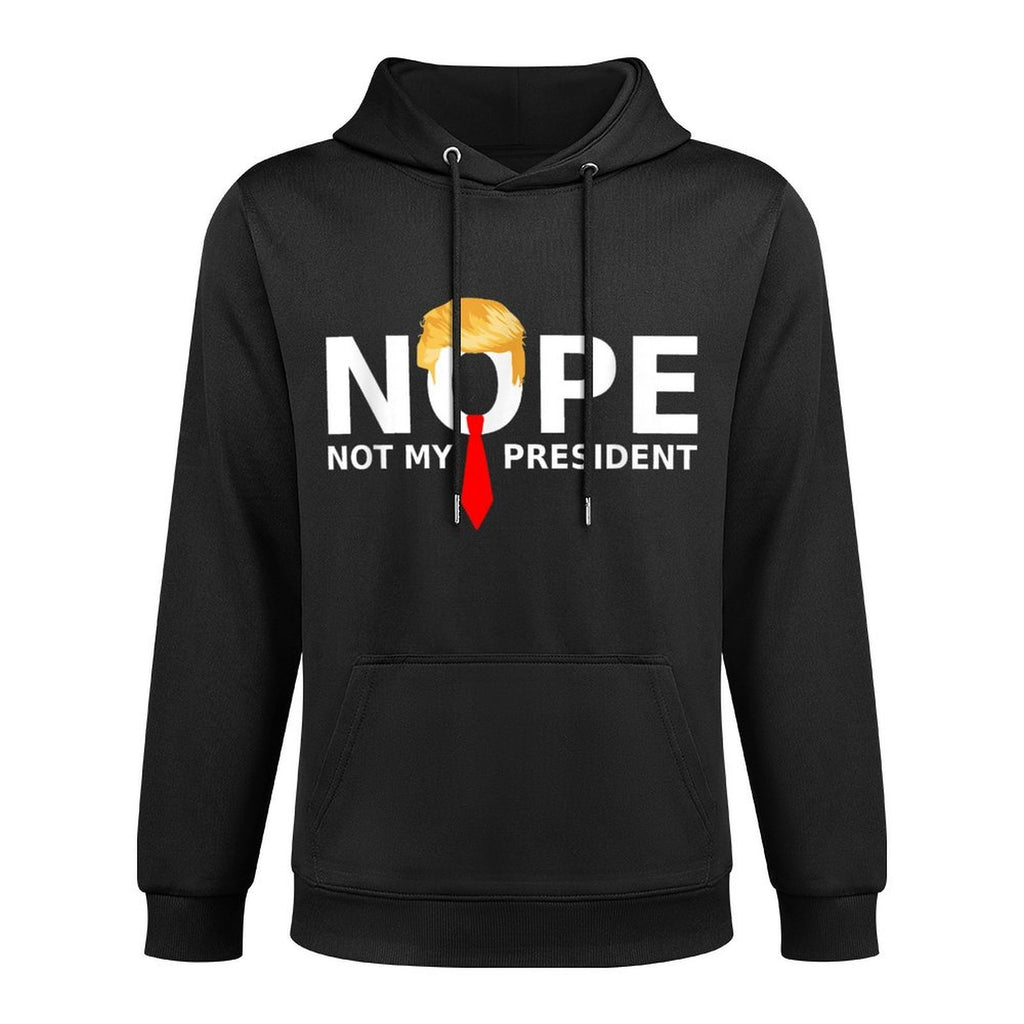 Nope Not My President Funny Anti Trump Election 2024 USA Relaxed Fit Hoodie