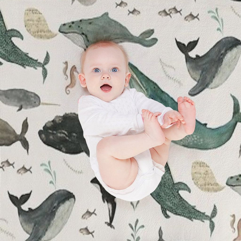 Whale Song Eco-conscious Throw Blanket