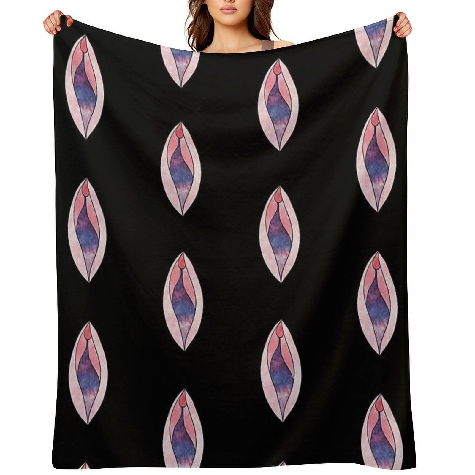 Galaxy Vulva Velvety-soft Throw Blanket