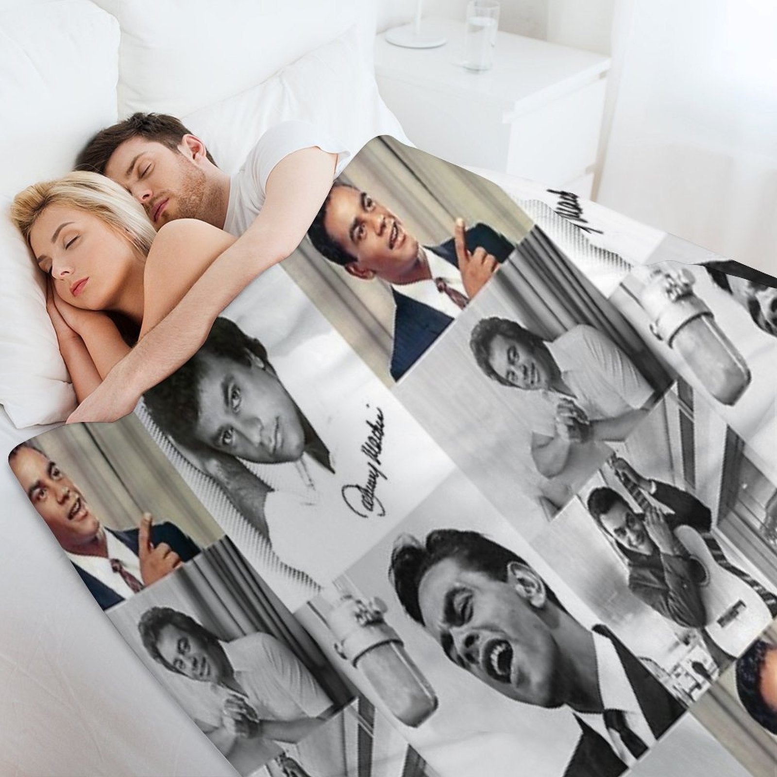 Johnny Mathis Collage Plush Throw Blanket