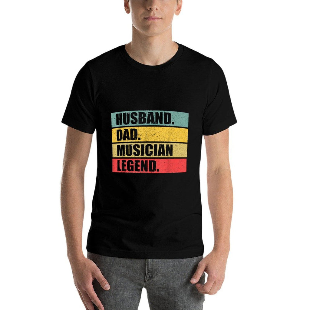 Husband Dad Musician Quote Music Vintage Fathers Day  Graphic-printed T-Shirt