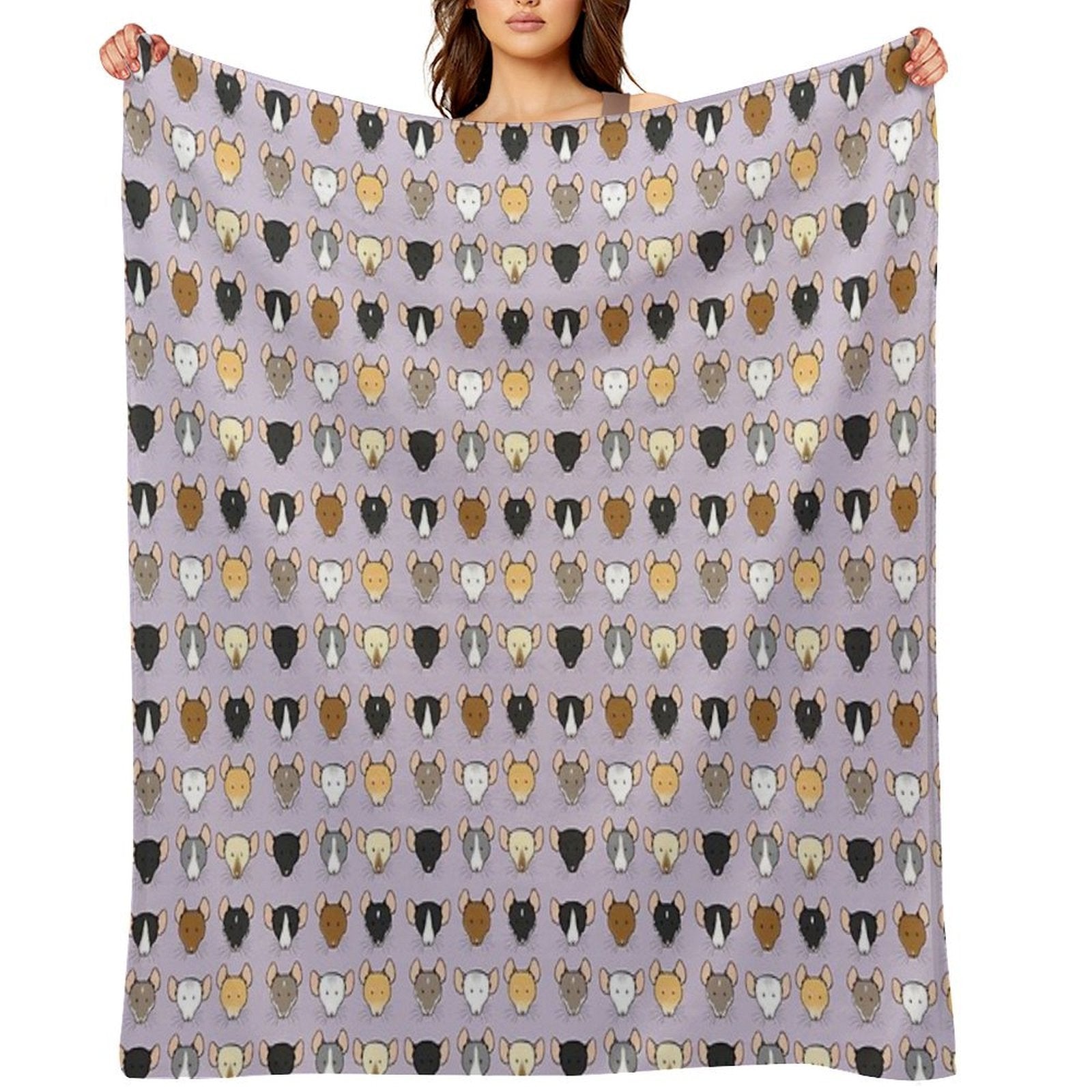 Ratty Faces Lightweight Throw Blanket