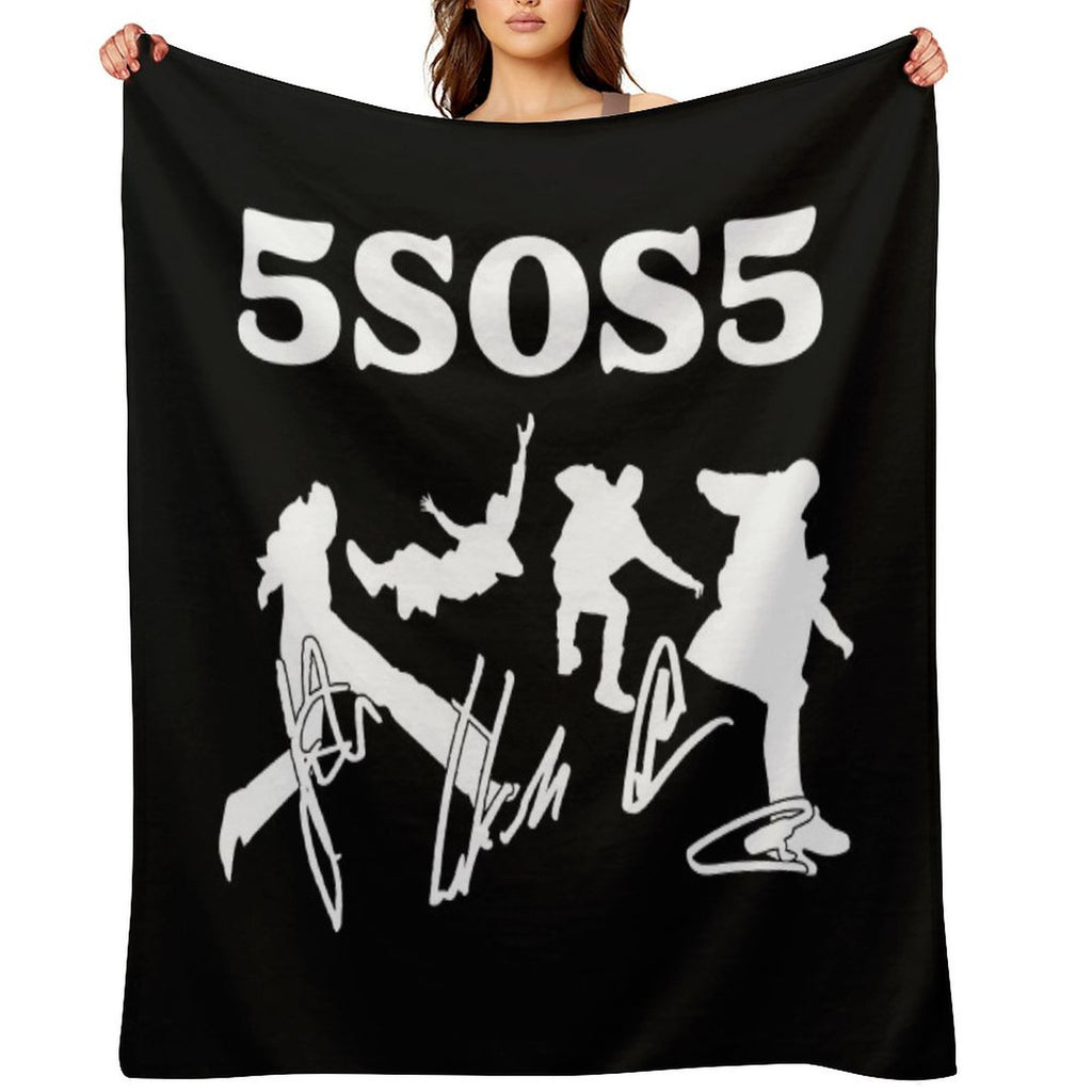5sos Merch 5 Seconds Of Summer 5sos5 Easy Care Throw Blanket