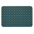 Boho Sun Moon & Stars - Navy & Yellow  Rapid-Drying Bath Mat