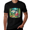 Merry Campmas Christmas Camper Camping Lover Santa Camping  Oversized Silhouette T-Shirt