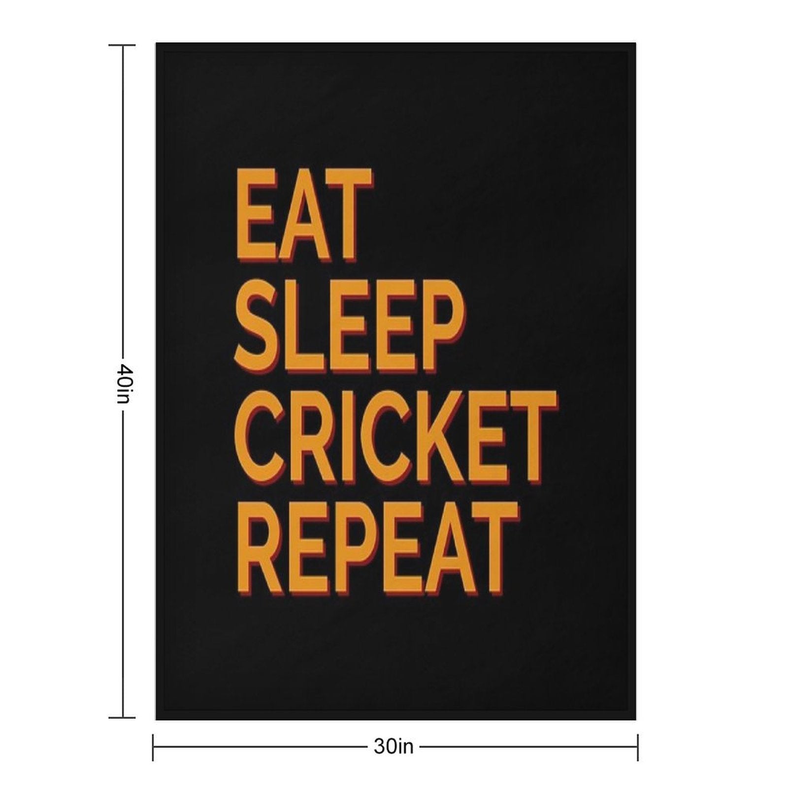 Eat Sleep Cricket Repeat Sports Athlete Cricketer Compact Throw Blanket