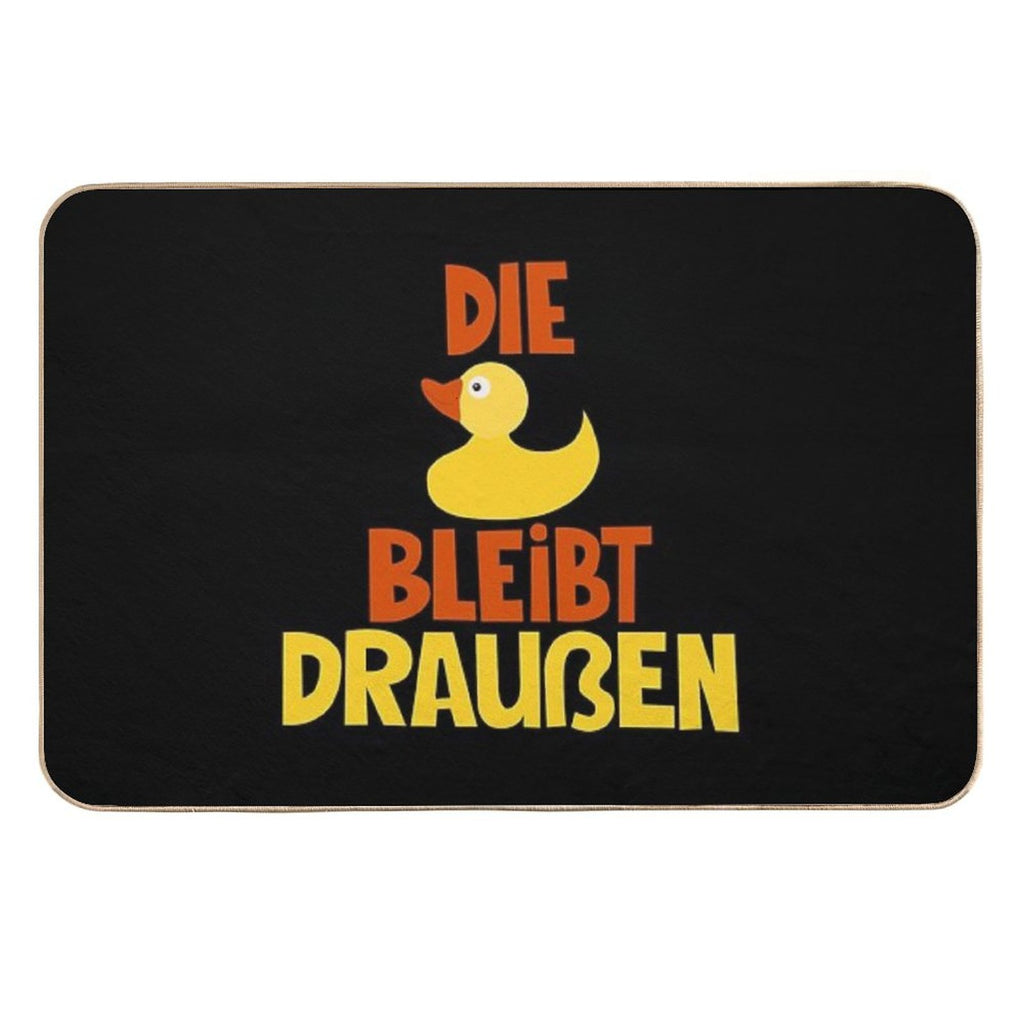 The Duck Stays Outside - Loriot - TV Kult  Anti-Trip Bath Mat