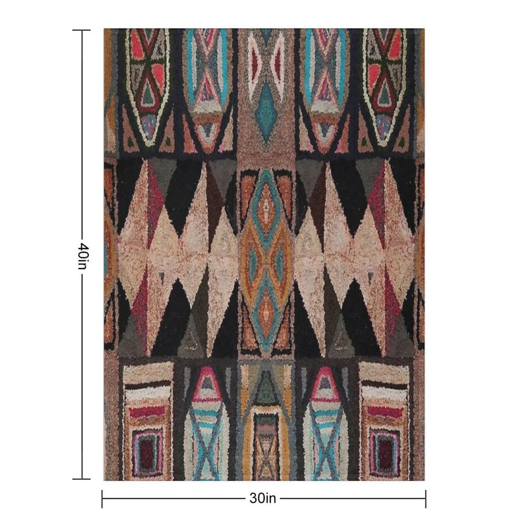 Abstract Bohemian Design Durable Throw Blanket