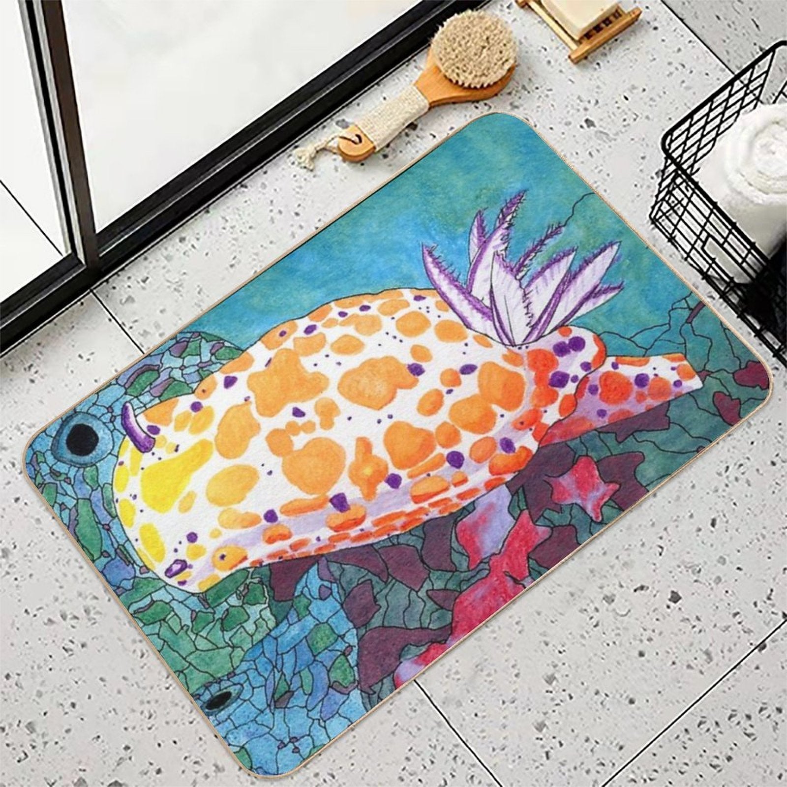 Rudie Nudibranch  Absorbent Bath Mat