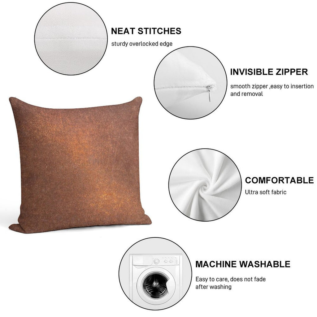 Old Metal Iron Rust Soft Gift Ready Throw Pillow