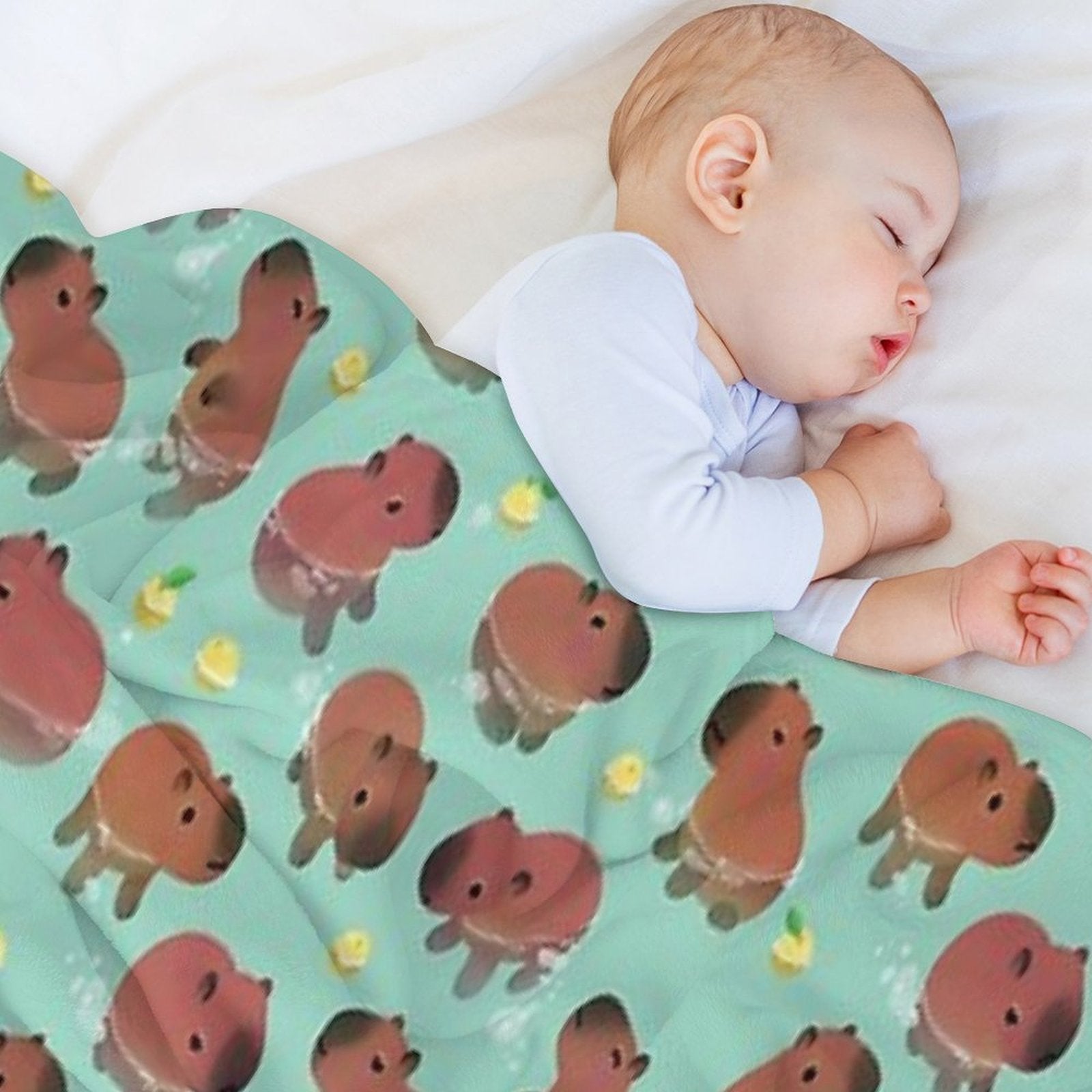 Capybath Time Versatility Throw Blanket