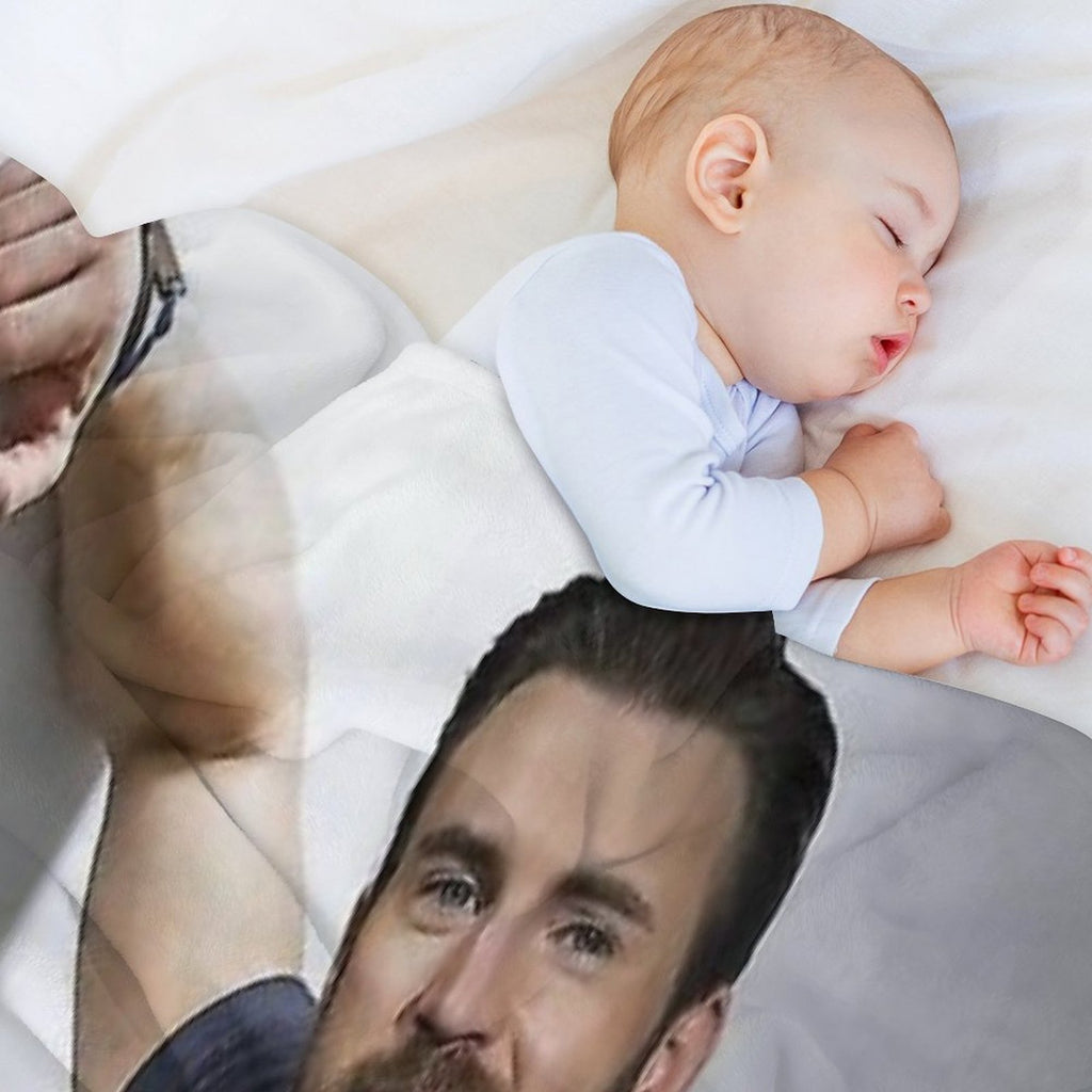 Chris Evans Wallpaper Travel-friendly Throw Blanket