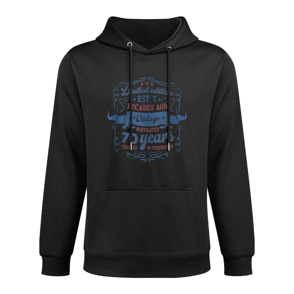 Vintage 70 Years Crafted To Perfection 70th Birthday Customizable Surface Hoodie