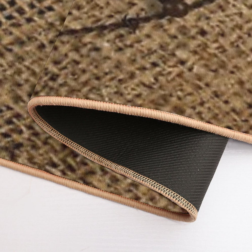 Rustic Western Country Burlap Star  Versatile Bath Mat