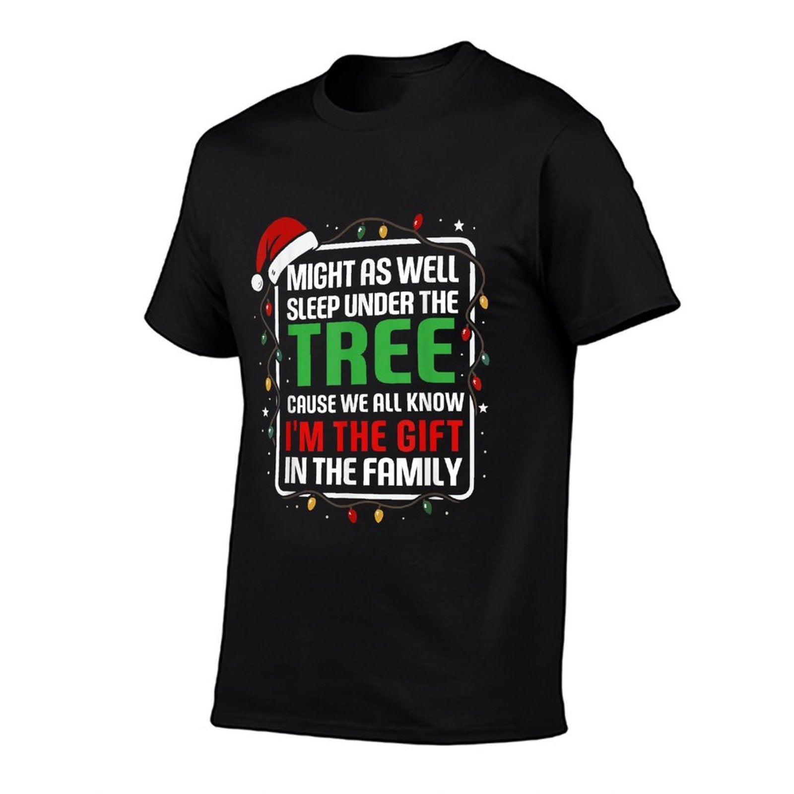 Might As Well Sleep Under The Tree Christmas Pajamas  Summer-ready Fabric T-Shirt